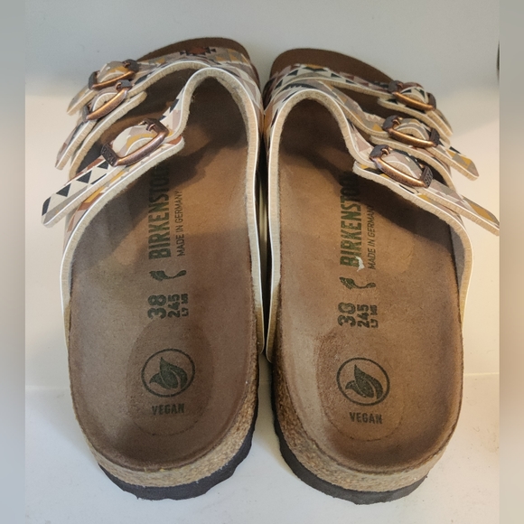 NWOT Vegan Birkenstock Florida Aztec print. Sz 38 N - Picture 3 of 7